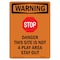 Signmission Safety Sign, OSHA WARNING, 14" Height, Rigid Plastic, Danger This Site Is, Portrait OS-WS-P-1014-V-13057 - alternate 1